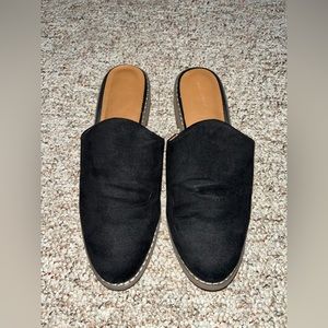 Black Suede Mules